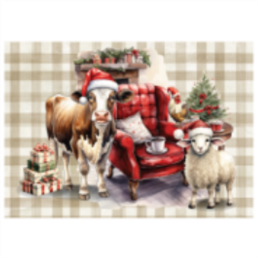 Tear Resistant Deco Print Country Christmas