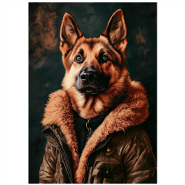 Tear Resistant Deco Print Music Star German Shepard