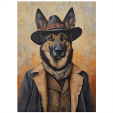 Tear Resistant Deco Print Music Star German Shepard