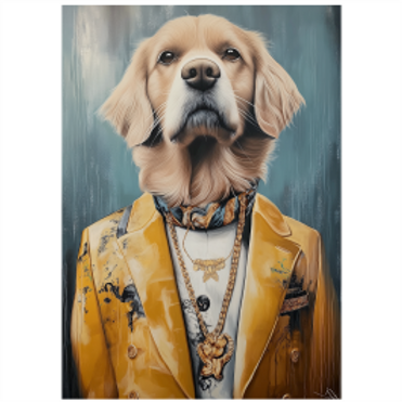 Tear Resistant Deco Print Music Star Golden Retriever