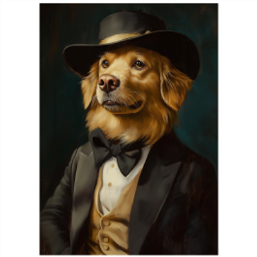 Tear Resistant Deco Print Music Star Golden Retriever