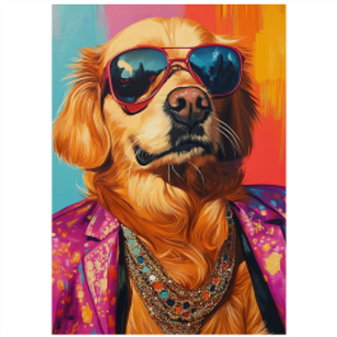 Tear Resistant Deco Print Music Star Golden Retriever