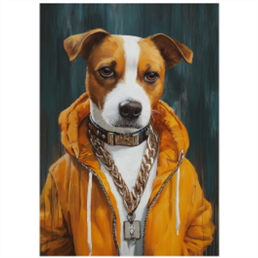 Tear Resistant Deco Print Music Star Jack Russell