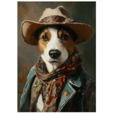Tear Resistant Deco Print Music Star Jack Russell
