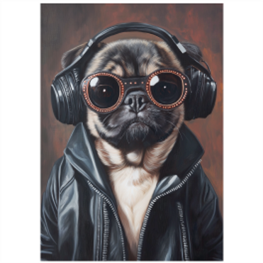 Tear Resistant Deco Print Music Star Pug
