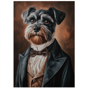 Tear Resistant Deco Print Music Star Schnauzer