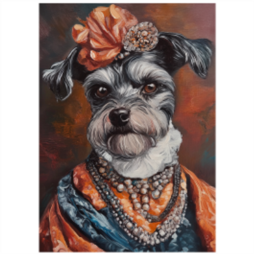 Tear Resistant Deco Print Music Star Schnauzer