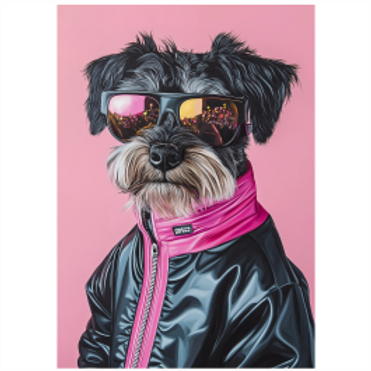 Tear Resistant Deco Print Music Star Schnauzer