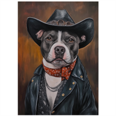 Tear Resistant Deco Print Music Star Staffordshire Bullterrier