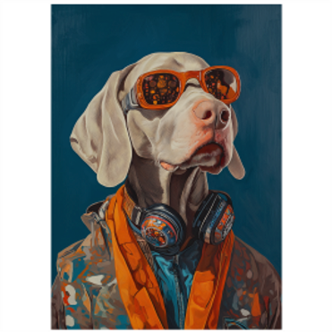 Tear Resistant Deco Print Music Star Weimaraner