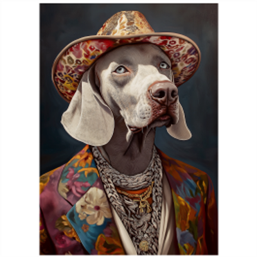 Tear Resistant Deco Print Music Star Weimaraner