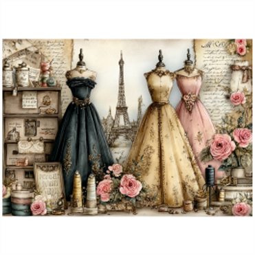 Tear Resistant Deco Print Shabby Sewing