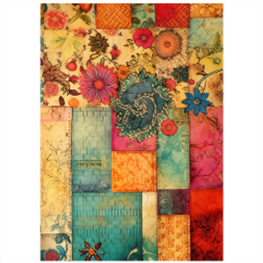 Tear Resistant Deco Print Boho Collage