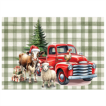 Tear Resistant Deco Print Country Christmas