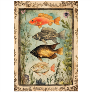 Tear Resistant Deco Print Fish