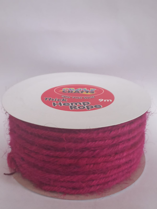 Thick Hemp Rope Pink 9m