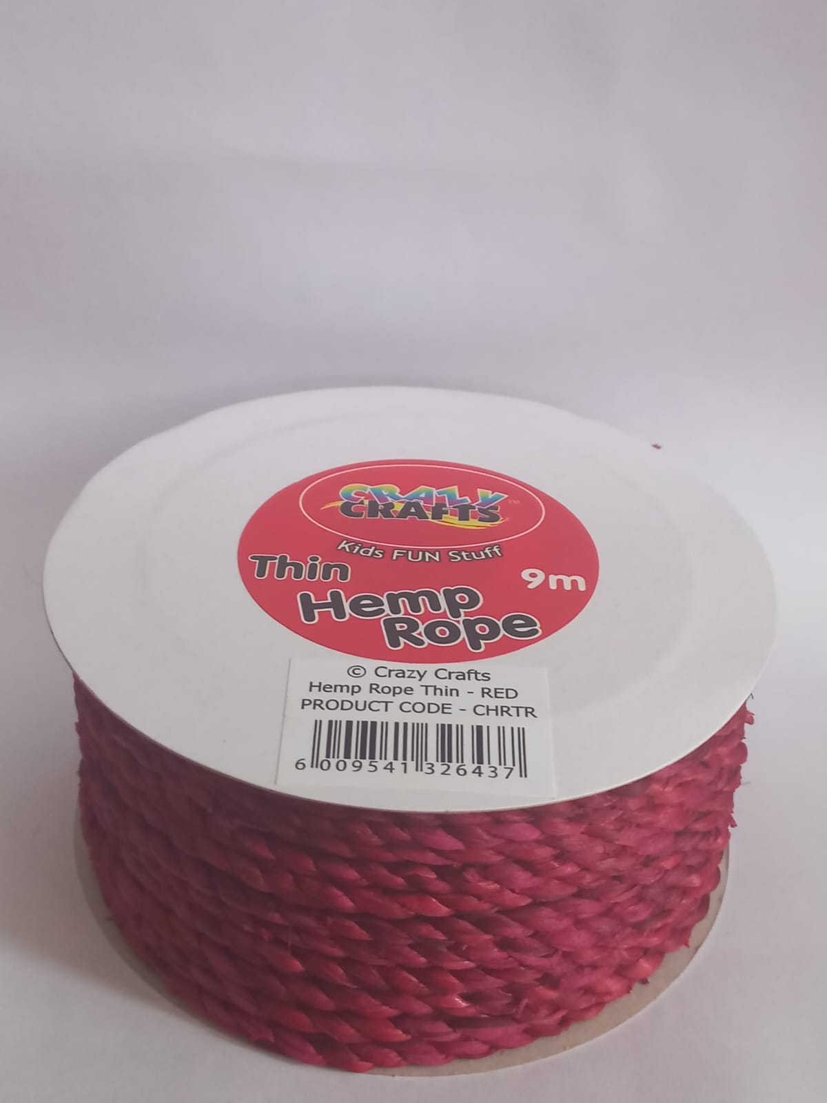 Thin Hemp Rope Red 9m