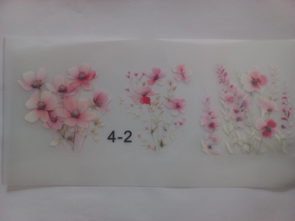 UV DTV Transfer Creative Print Flower
