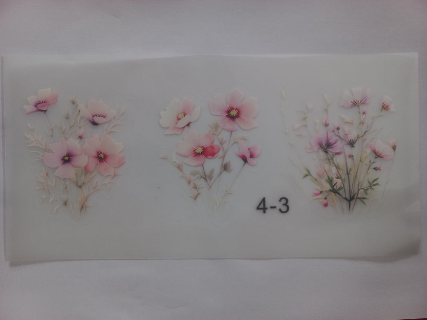 UV DTV Transfer Creative Print Flower