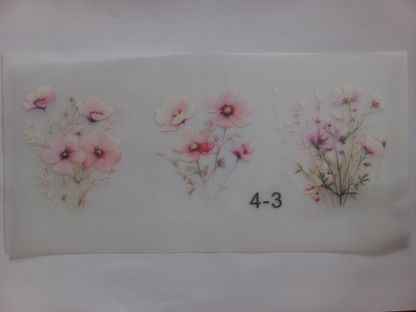 UV DTV Transfer Creative Print Flower