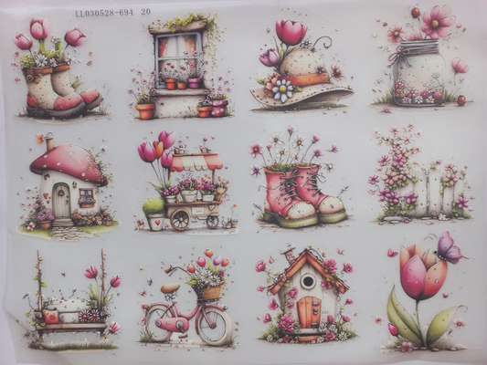 UV DTV Transfer  Exquisite Floral