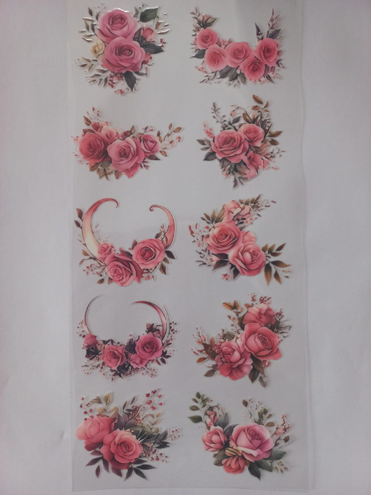 UV DTV Transfer Spring Pink Flower