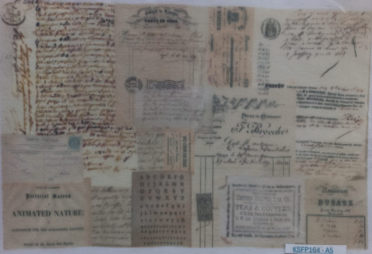 Vintage Handwritten Letters and Postcards Print A5