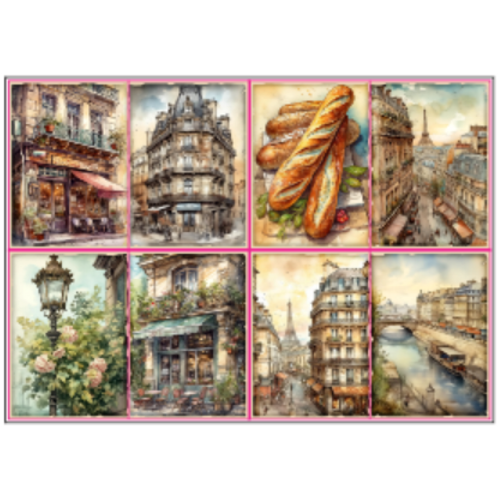 Vintage Travel Sticker Sheet A4