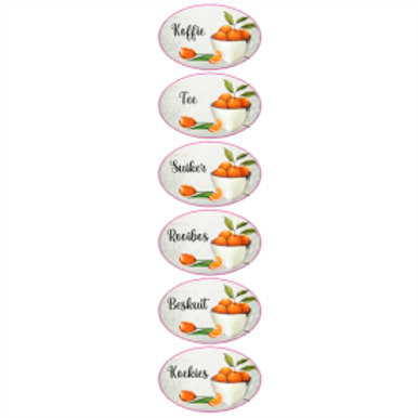 Vinyl Sticker Kitchen ML Orange & Tulip