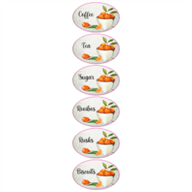 Vinyl Sticker Kitchen ML Orange & Tulip