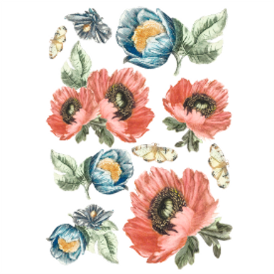 Vinyl Transfer Pink Poppy A3