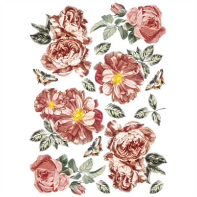 Vinyl Transfer Romantic Pink Bloom A3