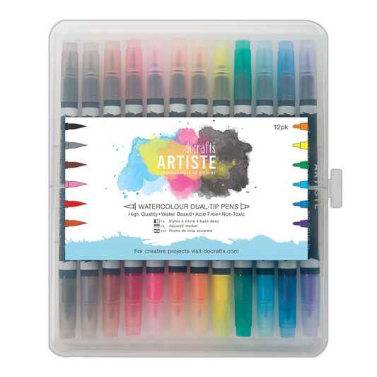 Watercolor dual tip pens 12pk