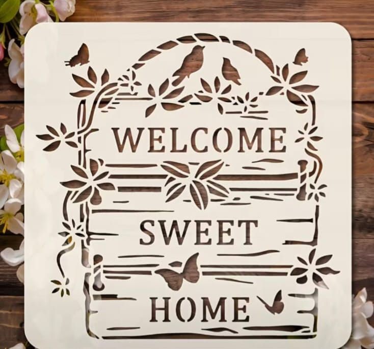 Welcome Sweet Home Stencil