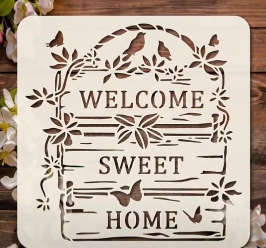 Welcome Sweet Home Stencil