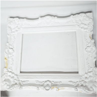 White Resin Baroque Frame